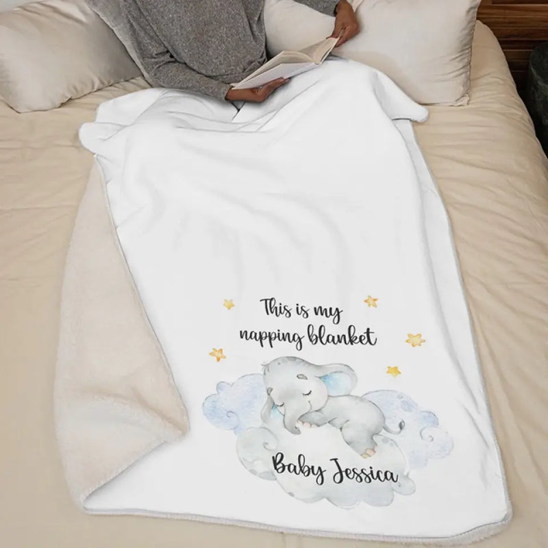 This Is My Napping Blanket - Family Personalized Custom Blanket - Gift For Baby, New Moms, New Dads