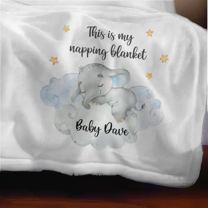 This Is My Napping Blanket - Family Personalized Custom Blanket - Gift For Baby, New Moms, New Dads