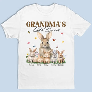 Grandma's Little Bunny - Family Personalized Custom Unisex T-shirt, Hoodie, Sweatshirt - Mother's Day, Gift For Mom, Grandma