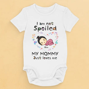 My Mommy Just Loves Me - Family Personalized Custom Baby Onesie - Mother's Day, Baby Shower Gift, Gift For First Mom