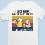 I Like Dog And Beer - Dog Personalized Custom Unisex T-shirt, Hoodie, Sweatshirt - Father's Day, Gift For Dog Lovers, Beer Lovers, Dad