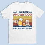 I Like Dog And Beer - Dog Personalized Custom Unisex T-shirt, Hoodie, Sweatshirt - Father's Day, Gift For Dog Lovers, Beer Lovers, Dad