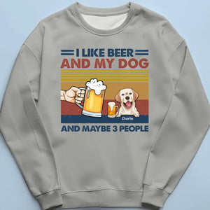 I Like Dog And Beer - Dog Personalized Custom Unisex T-shirt, Hoodie, Sweatshirt - Father's Day, Gift For Pet Owners, Pet Lovers