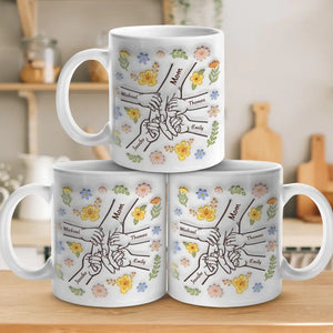Hold Me Tight, Keep Me Safe - Family Personalized Custom 3D Inflated Effect Printed Mug - Mother's Day, Gift For Mom, Grandma