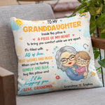I'll Be Hugging You - Family Personalized Custom Pillow - Gift From Grandma