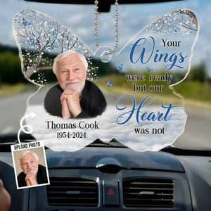 Custom Photo You Always On My Mind - Memorial Personalized Custom Car Ornament - Acrylic Custom Shaped - Sympathy Gift For Family Members