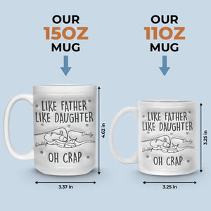 Like Father Like Daughter - Family Personalized Custom 3D Inflated Effect Printed Mug - Father's Day, Gift For Dad