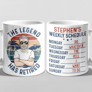 The Legend Has Retired - Personalized Custom Mug - Appreciation, Retirement Gift For Coworkers, Work Friends, Colleagues