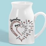 The Amazing Journey Of A Mother's Love - Family Personalized Custom Home Decor Flower Vase - Mother's Day, House Warming Gift For Grandma, Mom