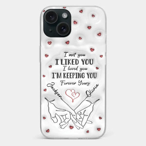From Our First Kiss Till Our Last Breath - Couple Personalized Custom 3D Inflated Effect Printed Clear Phone Case - Gift For Husband Wife, Anniversary