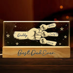 Custom Name Fist Bump Gifts for Dad - Personalized Acrylic Letters Night Light