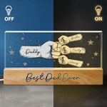 Custom Name Fist Bump Gifts for Dad - Personalized Acrylic Letters Night Light
