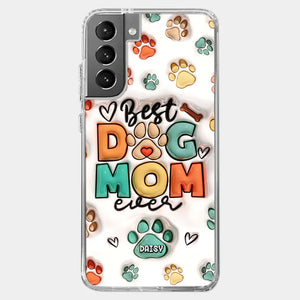 Best Fur Mom Ever - Dog & Cat Personalized Custom 3D Inflated Effect Printed Clear Phone Case - Gift For Pet Owners, Pet Lovers