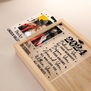 Réussir avec une photo personnalisée, c'est obtenir ce que l'on veut ! Cadre photo personnalisé avec boîte lumineuse pour famille ! Cadeau de fin d'études pour frères et sœurs.