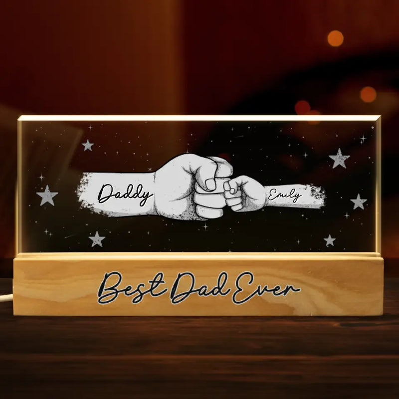 Thank You For Being My Hero - Family Personalized Custom Acrylic Letters 3D LED Night Light - Father's Day, Gift For Dad, Grandpa