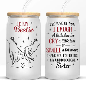 You Are My Soulmate - Bestie Personalized Custom Glass Cup, Iced Coffee Cup - Gift For Best Friends, BFF, Sisters