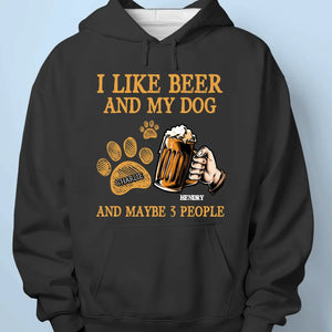 Beer And Dog - Dog Personalized Custom Unisex T-shirt, Hoodie, Sweatshirt - Father's Day, Gift For Pet Owners, Pet Lovers
