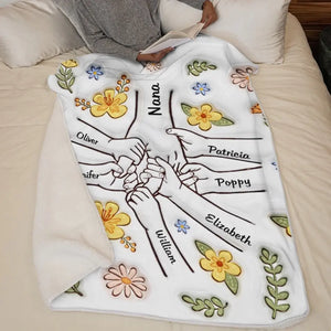 We Love You Mum - Family Personalized Custom 3D Inflated Effect Printed Blanket - Mother's Day, Gift For Mom, Grandma