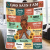 God Says I Am - Family Personalized Custom Blanket - Gift For Family Members