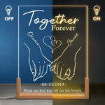 Love You Today, Love You Tomorrow - Couple Personalized Custom Shaped 3D LED Walnut Night Light - Gift For Husband, Wife, Couple