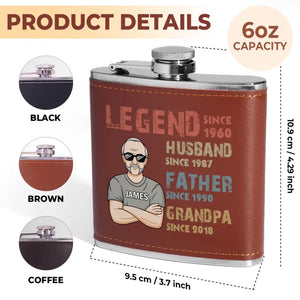 Dad You’ve Always Been My Hero - Family Personalized Custom Hip Flask - Father's Day, Gift For Dad, Grandpa