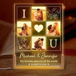 Custom Photo You Are My Favorite One - Couple Personalized Custom Shaped 3D LED Walnut Night Light - Gift For Husband Wife, Anniversary