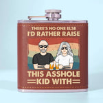 Custom Name Funny Father's Day Couple Gifts - Personalized Hip Flask