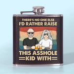 Custom Name Funny Father's Day Couple Gifts - Personalized Hip Flask
