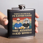 Custom Name Funny Father's Day Couple Gifts - Personalized Hip Flask