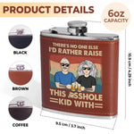 Custom Name Funny Father's Day Couple Gifts - Personalized Hip Flask