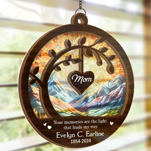Your Memories Are The Light - Memorial Personalized Window Hanging Suncatcher - Sympathy Gift For Family Members