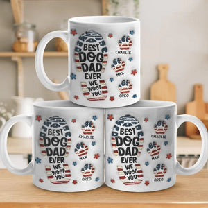 Being A Dog Dad Means Having A Loyal Companion For Life - Dog Personalized Custom 3D Inflated Effect Printed Mug - Father's Day, Gift For Pet Owners, Pet Lovers