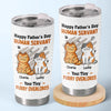Time Spent With Cats Is Never Wasted - Cat Personalized Custom Tumbler - Father's Day, Gift For Pet Owners, Pet Lovers