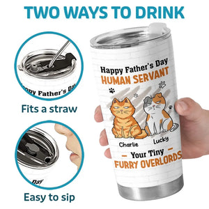 Time Spent With Cats Is Never Wasted - Cat Personalized Custom Tumbler - Father's Day, Gift For Pet Owners, Pet Lovers
