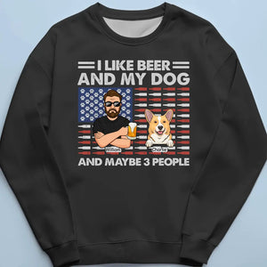 I Like Beer And My Dog - Dog Personalized Custom Unisex T-shirt, Hoodie, Sweatshirt - Father's Day, Gift For Pet Owners, Pet Lovers