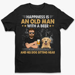 Cheers To My Simple Happiness - Dog Personalized Custom Unisex T-shirt, Hoodie, Sweatshirt - Father's Day, Gift For Dad, Dog Lovers, Beer Lovers
