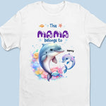 This Mama Dolphin Belongs To - Family Personalized Custom Unisex T-shirt, Hoodie, Sweatshirt - Mother's Day, Gift For Grandma
