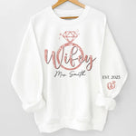 You Are My Person - Couple Personalized Custom Unisex Sweatshirt With Design On Sleeve - Gift For Wife, Bride