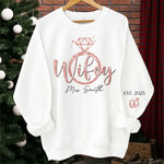 You Are My Person - Couple Personalized Custom Unisex Sweatshirt With Design On Sleeve - Gift For Wife, Bride