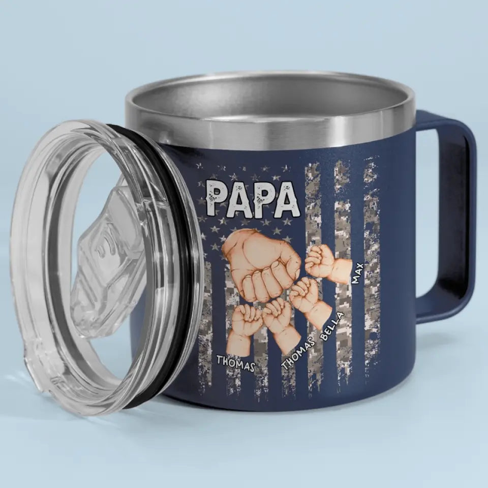 Great Fathers Find Solutions - Family Personalized Custom 14oz Stainle -  Pawfect House