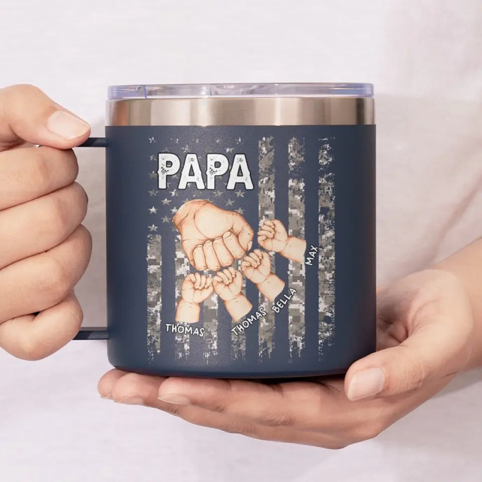 Great Fathers Find Solutions - Family Personalized Custom 14oz Stainle -  Pawfect House