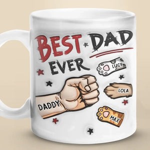 You Are The World's Best Cat Dad Ever - Dog & Cat Personalized Custom 3D Inflated Effect Printed Mug - Father's Day, Gift For Pet Owners, Pet Lovers