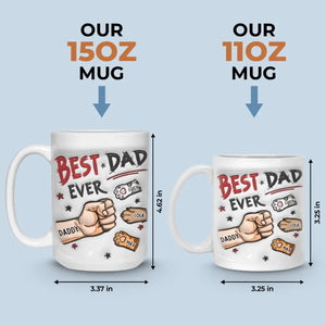 You Are The World's Best Cat Dad Ever - Dog & Cat Personalized Custom 3D Inflated Effect Printed Mug - Father's Day, Gift For Pet Owners, Pet Lovers