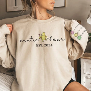 Aunts Are Like Second Mothers - Family Personalized Custom Unisex Sweatshirt With Design On Sleeve - Gift For Aunt