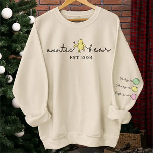Aunts Are Like Second Mothers - Family Personalized Custom Unisex Sweatshirt With Design On Sleeve - Gift For Aunt