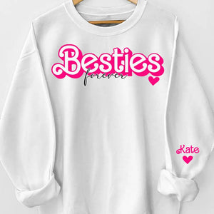Friends Are The Siblings God Never Gave Us - Bestie Personalized Custom Unisex Sweatshirt With Design On Sleeve - Gift For Best Friends, BFF, Sisters