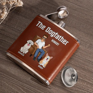 The Dog Is The God Of Frolic - Dog Personalized Custom Hip Flask - Father's Day, Gift For Pet Owners, Pet Lovers