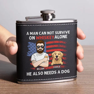 Everyone Thinks They Have The Best Dog - Dog Personalized Custom Hip Flask - Father's Day, Gift For Pet Owners, Pet Lovers
