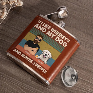 A Dog Is A Bond Between Strangers - Dog Personalized Custom Hip Flask - Father's Day, Gift For Pet Owners, Pet Lovers