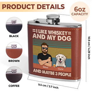 A Dog Is A Bond Between Strangers - Dog Personalized Custom Hip Flask - Father's Day, Gift For Pet Owners, Pet Lovers